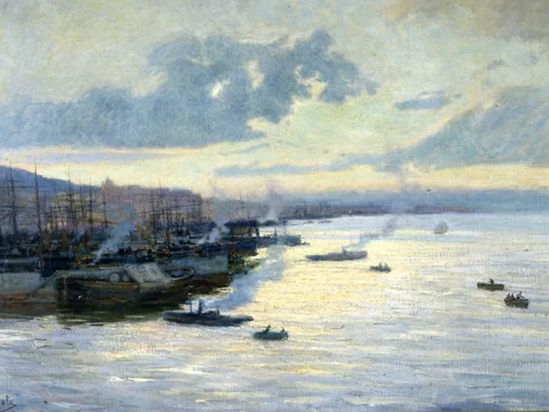 1858-Angelo Costa - Il porto di Genova